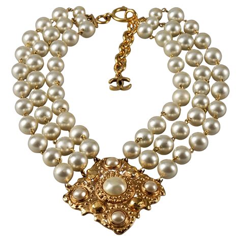 chanel multi strand pearl necklace|Chanel necklace price list.